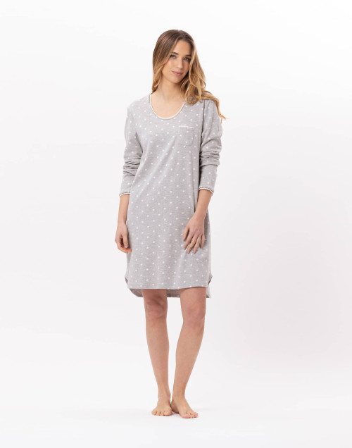 Cotton nightdress CHAMADE 801 Grey | Lingerie le Chat