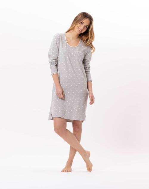 Cotton nightdress CHAMADE 801 Grey