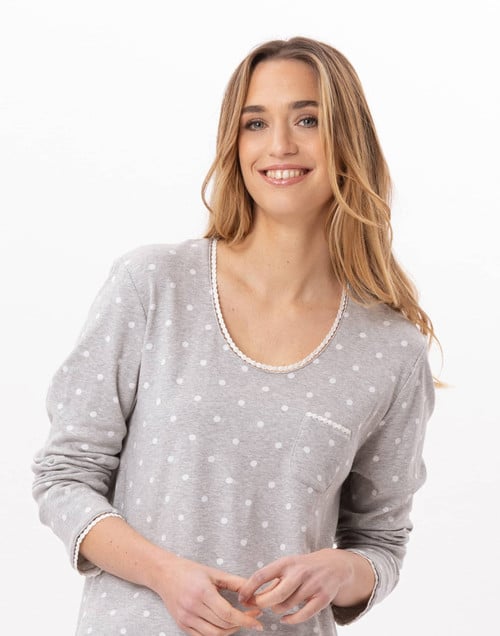 Cotton nightdress CHAMADE 801 Grey