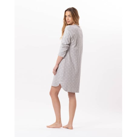 Cotton nightdress CHAMADE 801 Grey | Lingerie le Chat