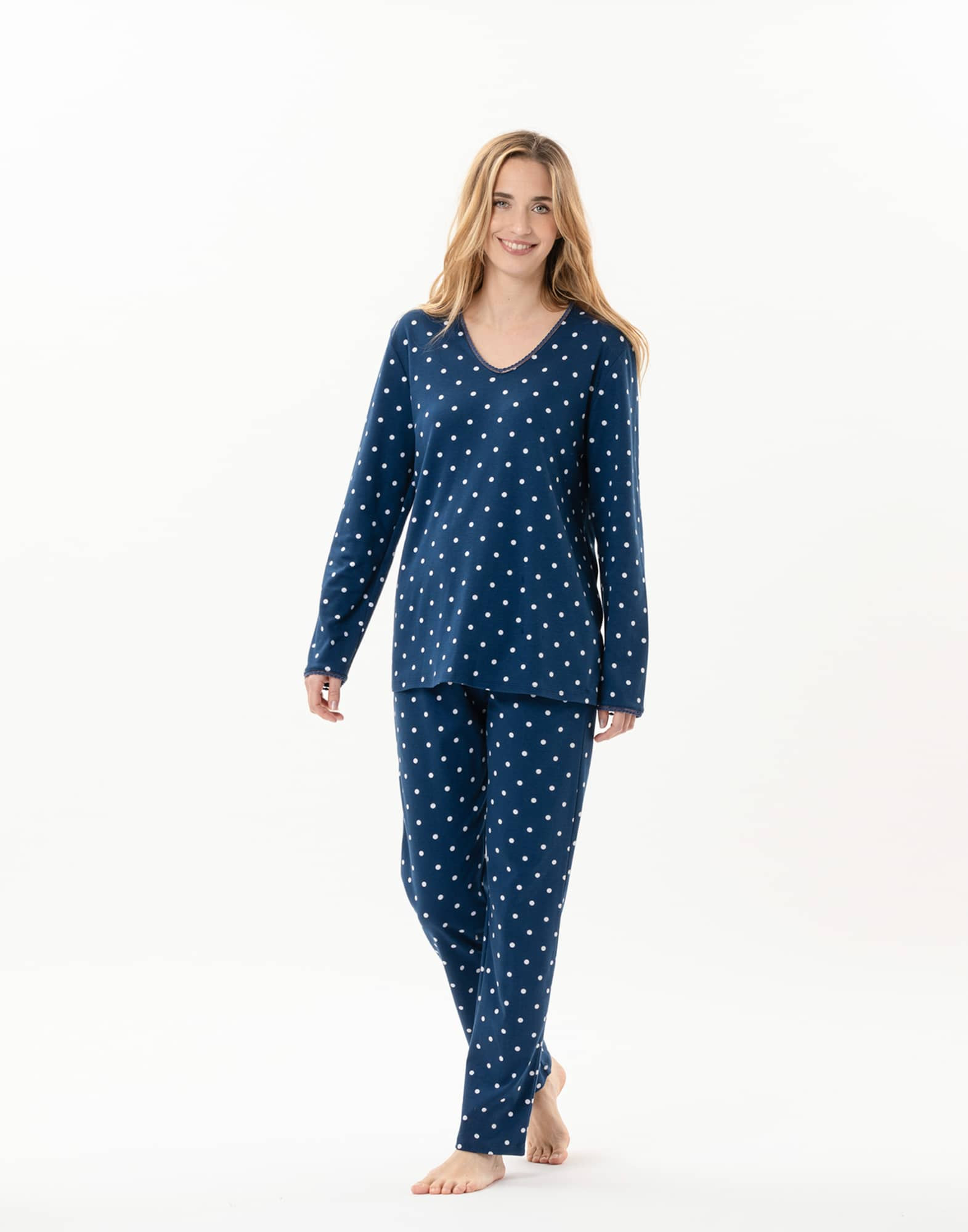 Pyjama en coton CHAMADE 802 Prusse | Lingerie le Chat