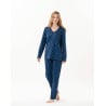 Pyjama en coton CHAMADE 802 Prusse