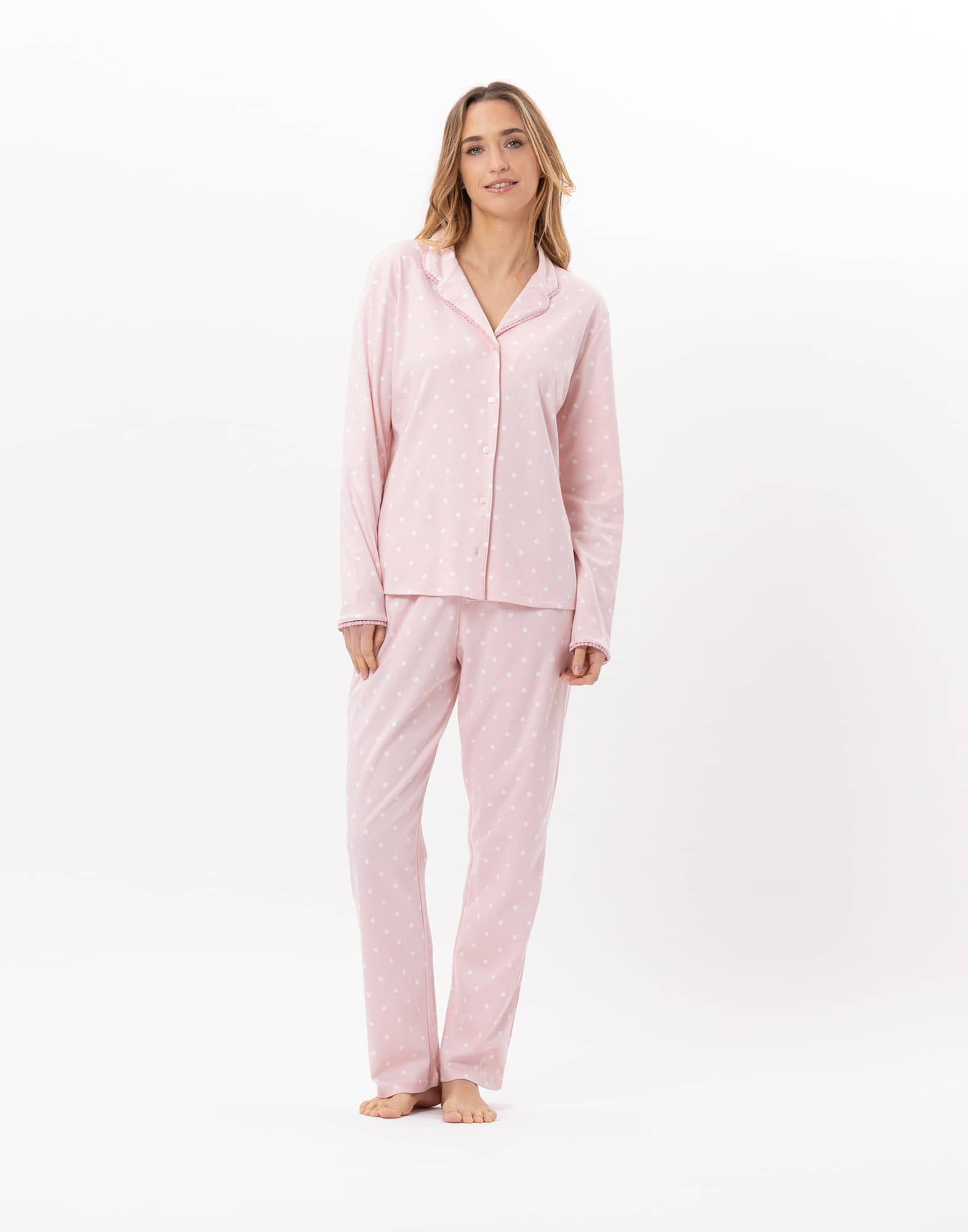 Cotton button-down pyjamas CHAMADE 806 Blush | Lingerie le Chat