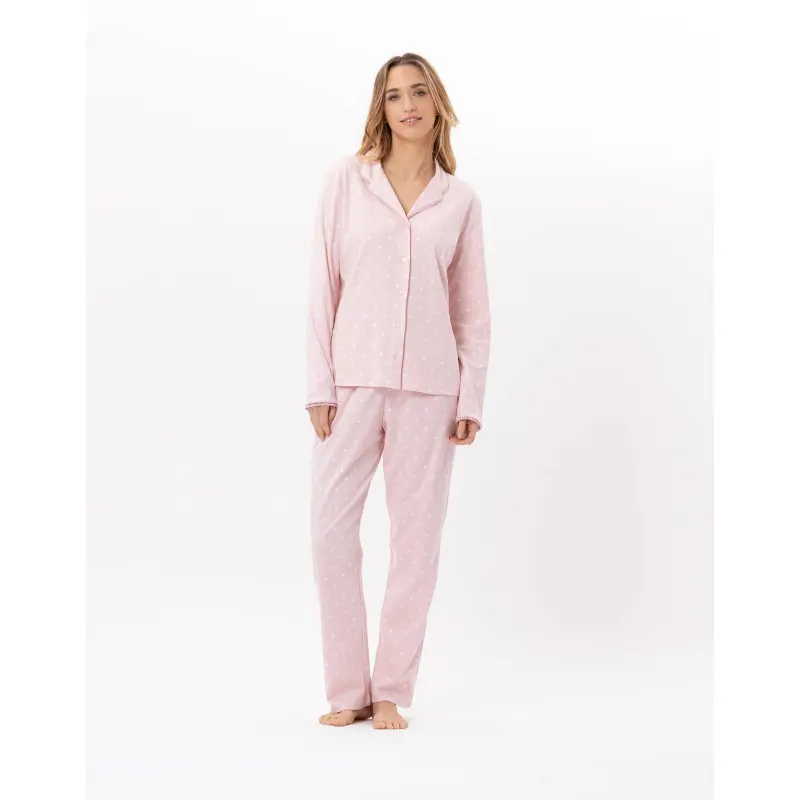 Cotton button-down pyjamas CHAMADE 806 Blush | Lingerie le Chat