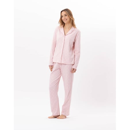 Cotton button-down pyjamas CHAMADE 806 Blush | Lingerie le Chat