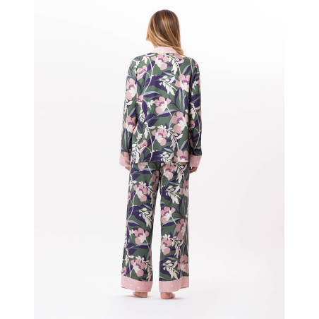 Button-down pyjamas in viscose GIOIA 806 Multico | Lingerie le Chat