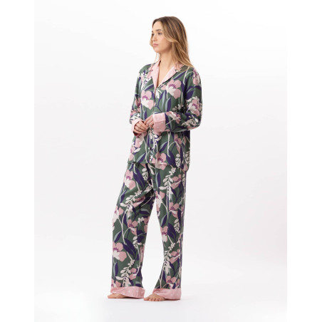 Button-down pyjamas in viscose GIOIA 806 Multico | Lingerie le Chat