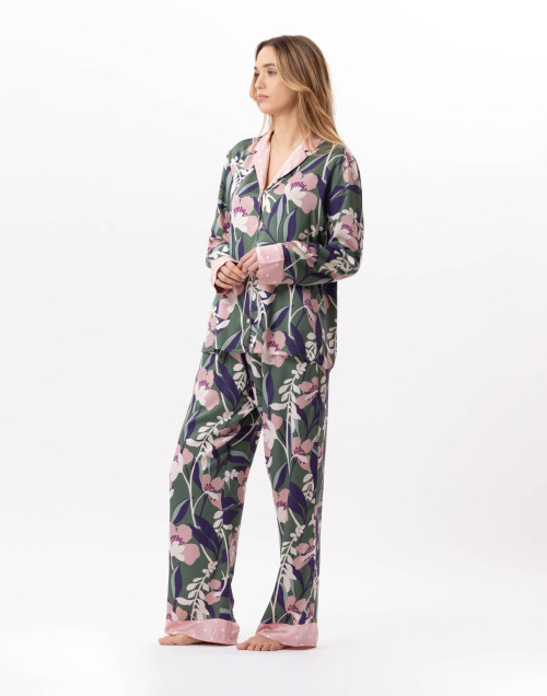 GIOIA 806 Multico button-down pyjamas in viscose