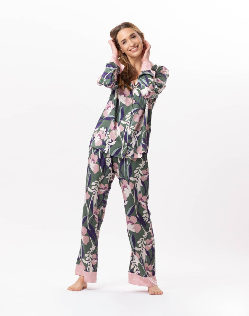 Button-down pyjamas in viscose GIOIA 806 Multico