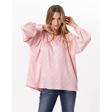 Viscose blouse GIOIA 831 Blush | Lingerie le Chat