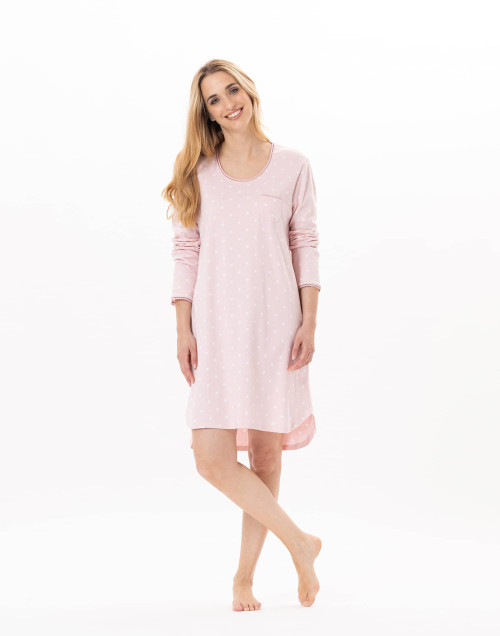 Chemise de nuit en coton  CHAMADE 801 Blush