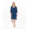 Cotton nightdress CHAMADE 801 Prussian Blue