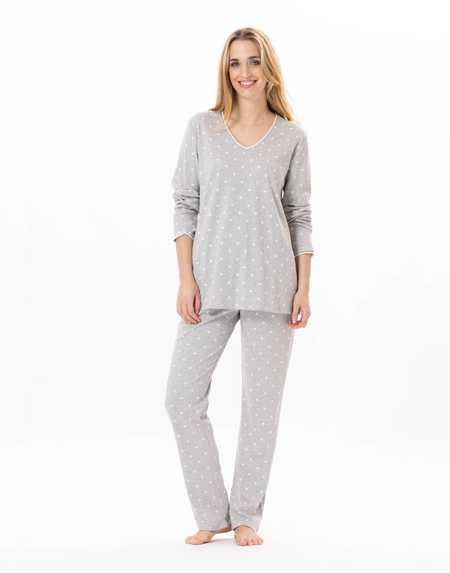 Cotton pyjamas CHAMADE 802 Grey | Lingerie le Chat