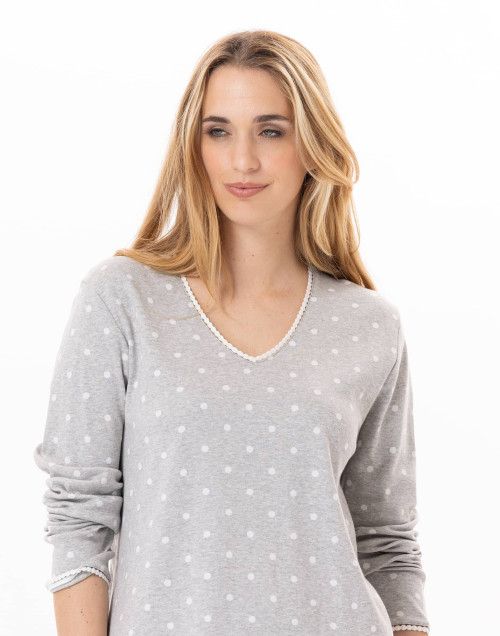 Pyjama en coton CHAMADE 802 Gris Chine