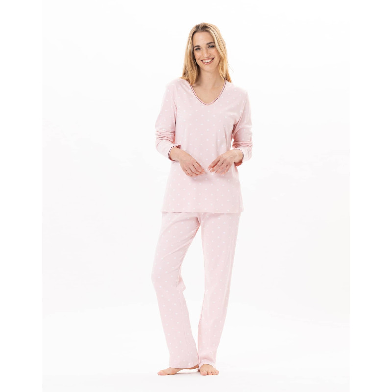 Pyjama en coton CHAMADE 802 Blush | Lingerie le Chat