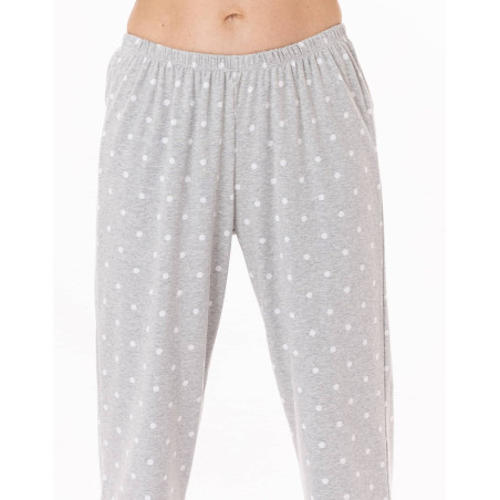 Pyjama boutonné en coton CHAMADE 806 Gris Chine | Lingerie le Chat