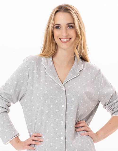 Cotton button-down pyjamas CHAMADE 806 Grey