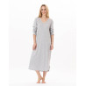 Chemise de nuit longue en coton  CHAMADE 811 Gris Chine