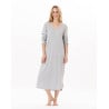 Long cotton nightdress CHAMADE 811 Grey