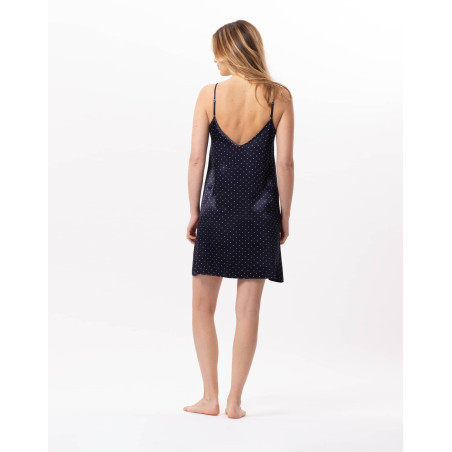 Viscose nightie MOON 803 Navy Blue | Lingerie le Chat