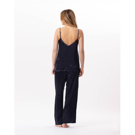 Viscose trouser top MOON 804 Navy Blue | Lingerie le Chat