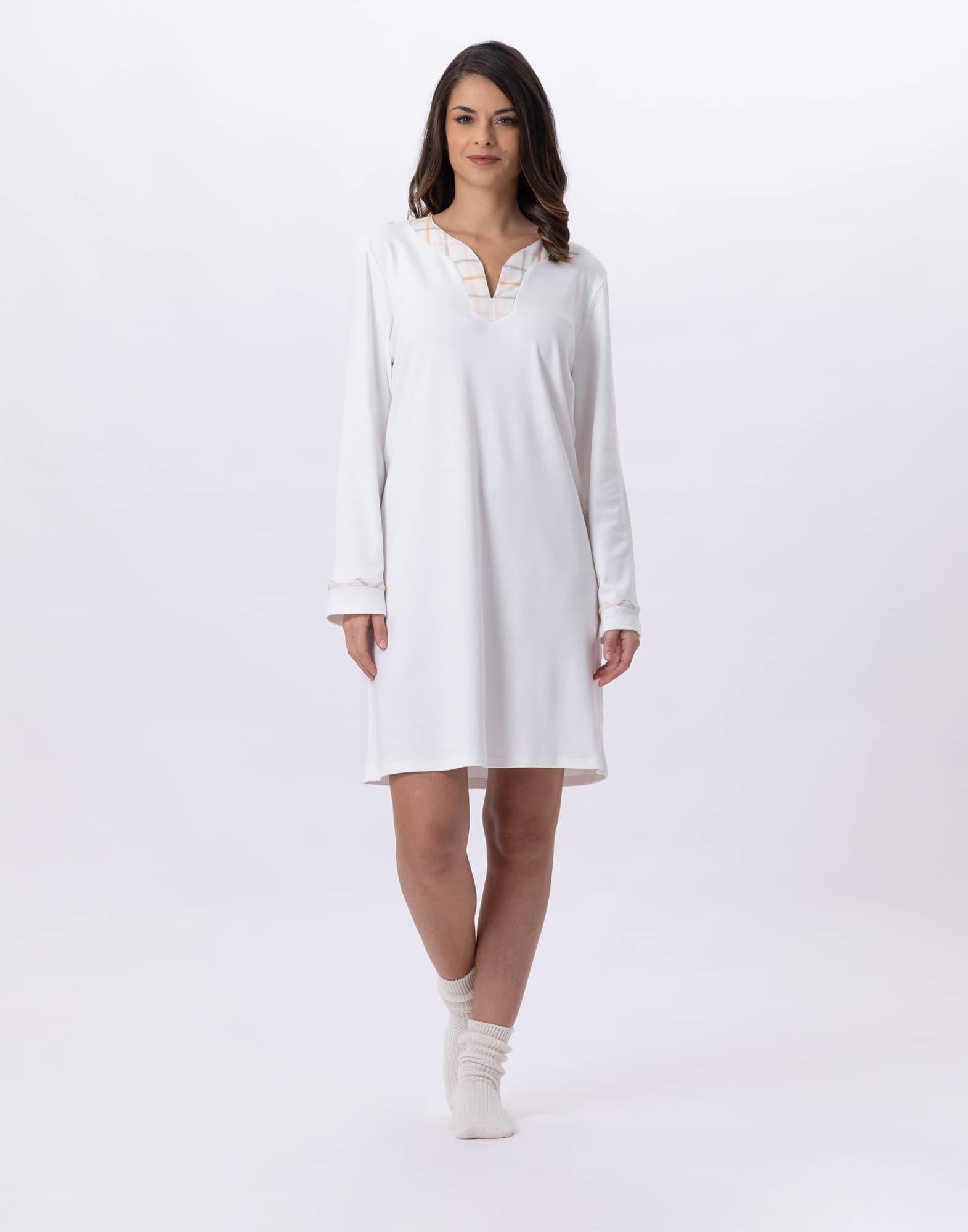 Chemise de nuit en coton  FELICITA 801  Multico | Lingerie le Chat