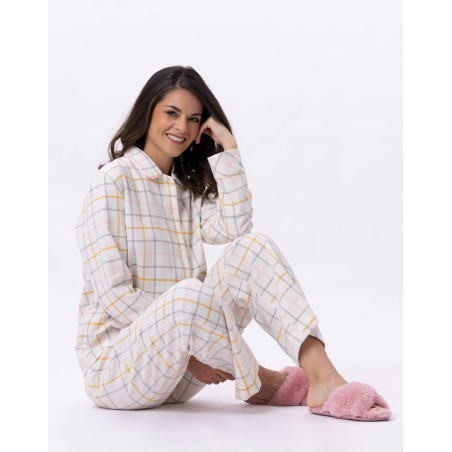 Cotton button-down pyjamas FELICITA 806 Multico | Lingerie le Chat