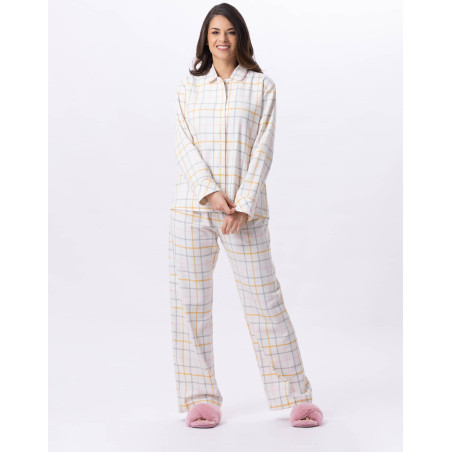 Cotton button-down pyjamas FELICITA 806 Multico | Lingerie le Chat