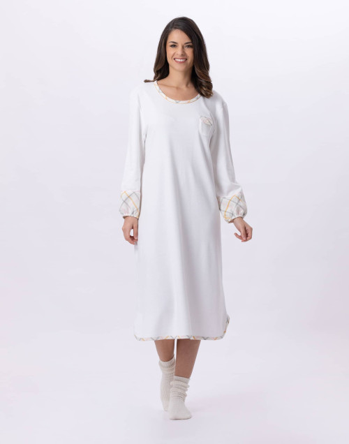 Chemise de nuit longue en coton FELICITA 811 Multico