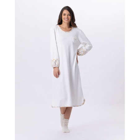 Long cotton nightdress FELICITA 811  Multico | Lingerie le Chat