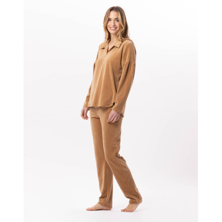 Pyjama en velours VELVET 802 Dore | Lingerie le Chat