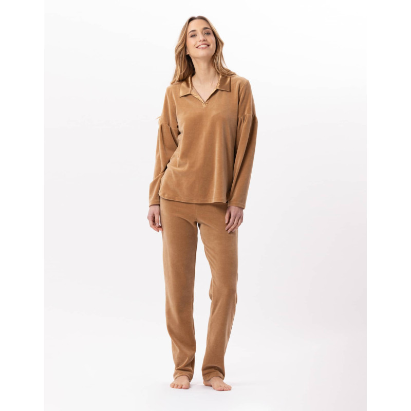 Pyjama en velours VELVET 802 Dore | Lingerie le Chat