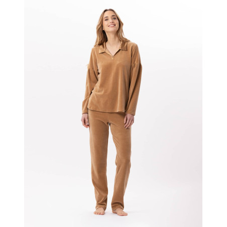 Pyjama en velours VELVET 802 Dore | Lingerie le Chat