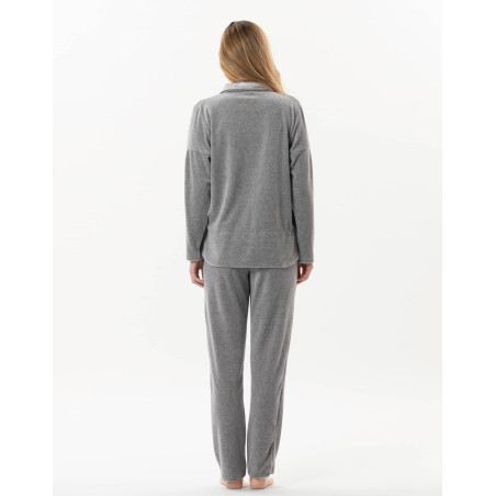 Pyjama en velours VELVET 802  Gris Chine | Lingerie le Chat