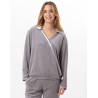 Sweat en velours VELVET 830  Gris Chine