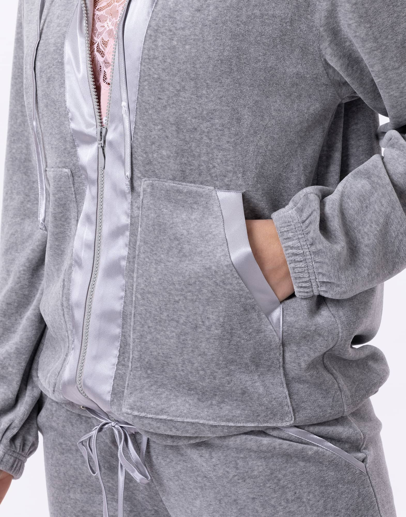 Velvet zip jacket VELVET 870 Grey