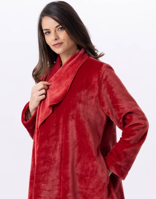 Plush flannel jacket ESSENTIEL 873 Tomette