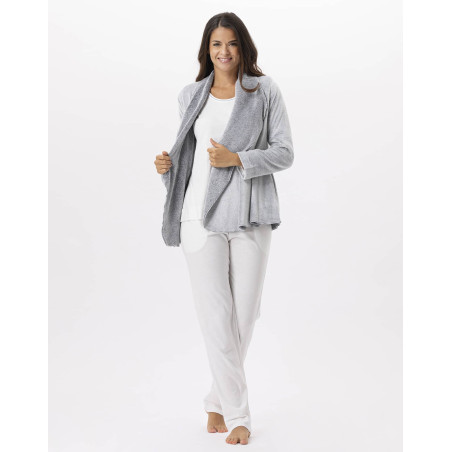 Veste en peluche flanelle ESSENTIEL 873 Gris | Lingerie le Chat