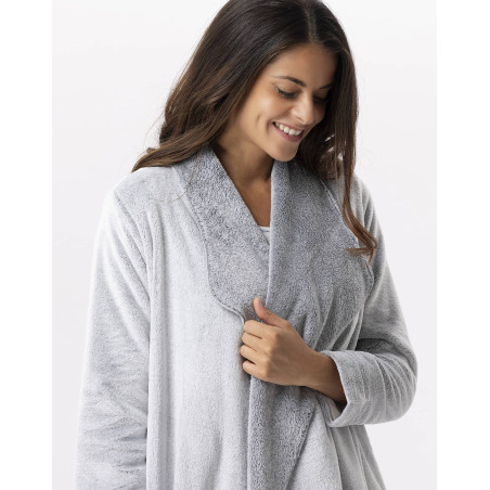 Veste en peluche flanelle ESSENTIEL 873 Gris | Lingerie le Chat