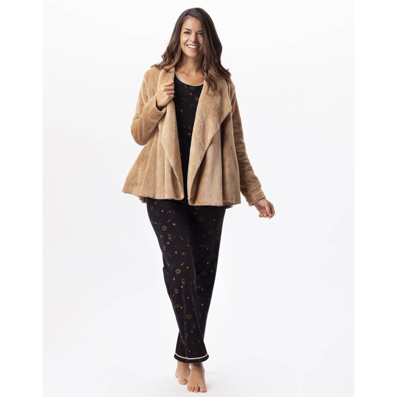 Veste en peluche flanelle ESSENTIEL 873 Doré | Lingerie le Chat