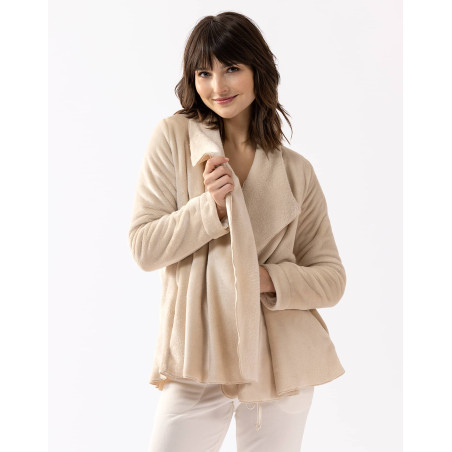 Veste en peluche flanelle ESSENTIEL 873 Coquille | Lingerie le Chat