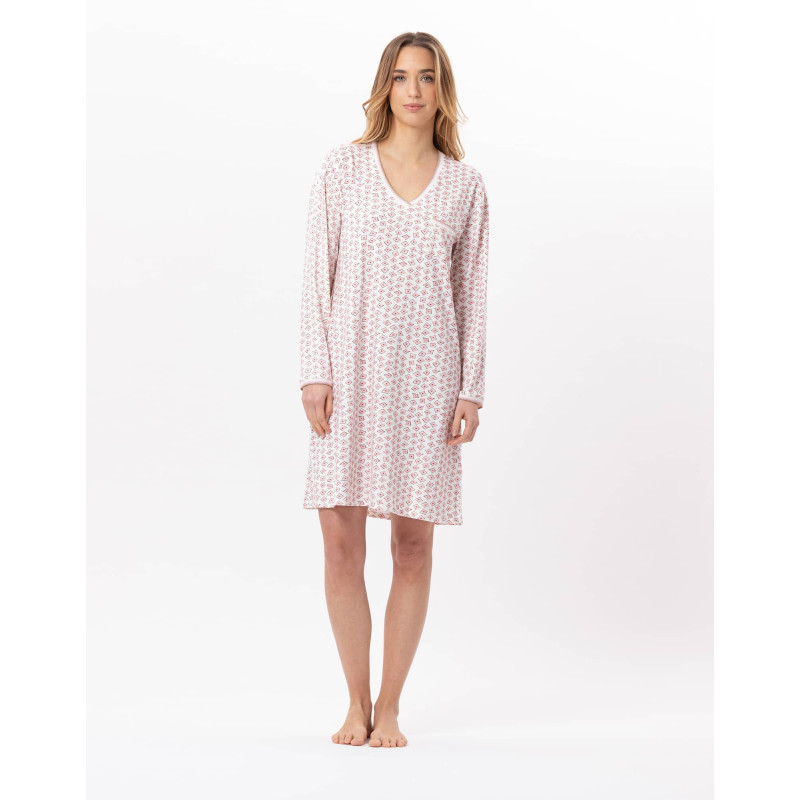 Cotton nightdress AURORE 801 Multico | Lingerie le Chat