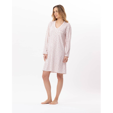 Cotton nightdress AURORE 801 Multico | Lingerie le Chat