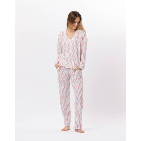 Cotton pyjamas AURORE 802 Multico | Lingerie le Chat