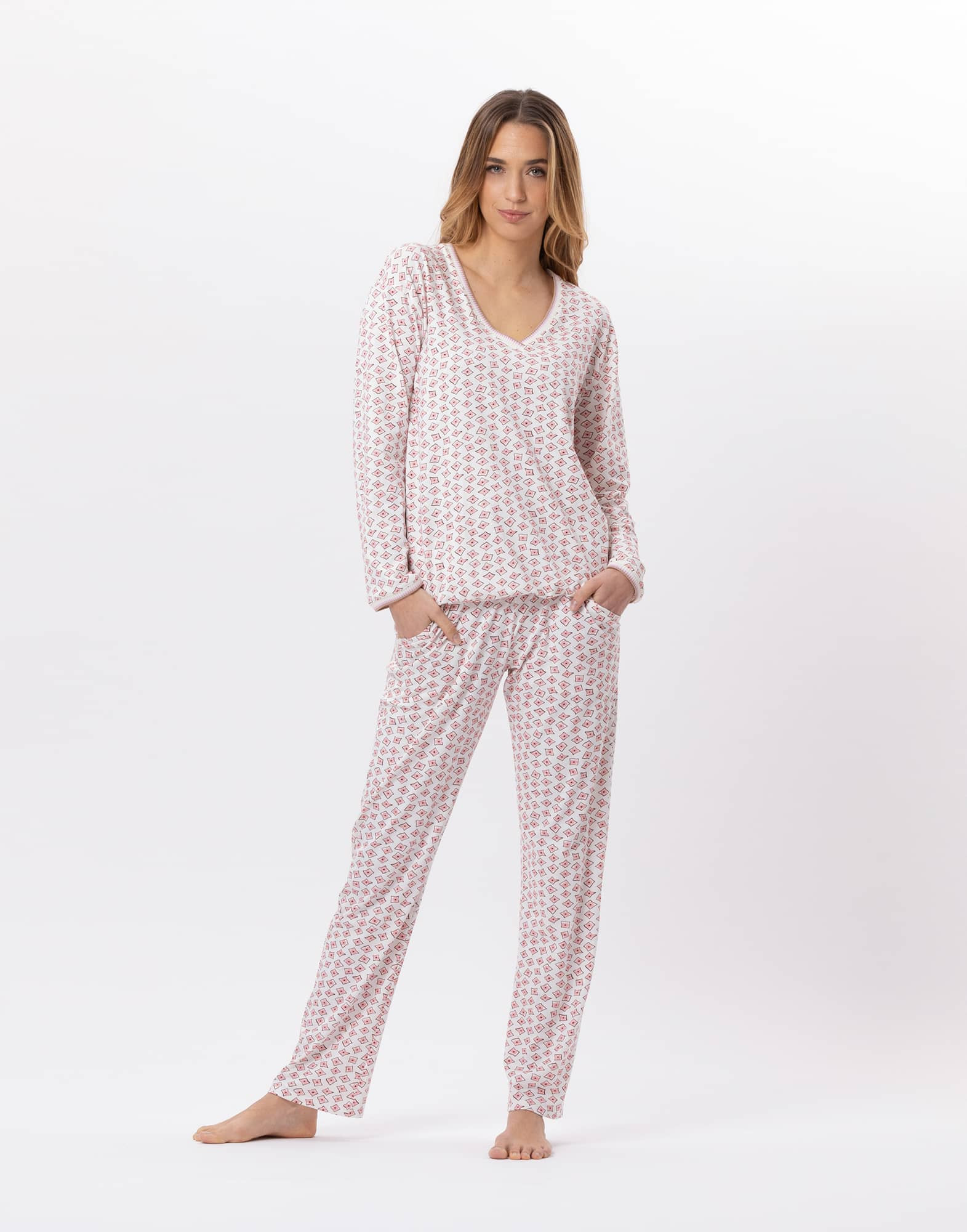 Cotton pyjamas AURORE 802 Multico | Lingerie le Chat