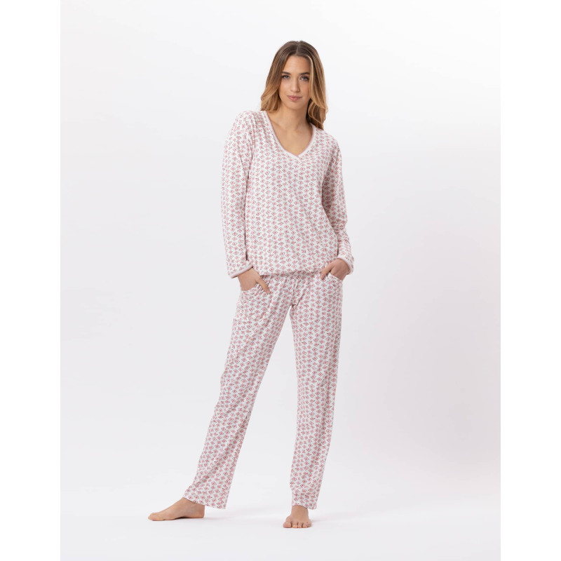 Pyjama en coton AURORE 802 Multico | Lingerie le Chat