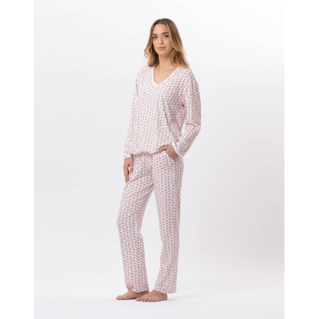 Cotton pyjamas AURORE 802 Multico | Lingerie le Chat