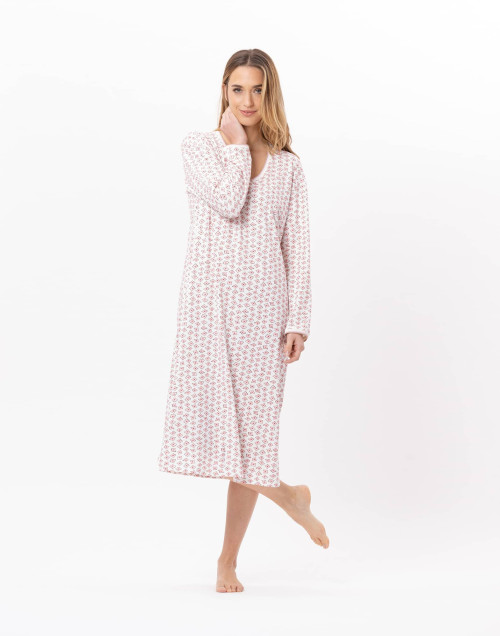 Long cotton nightdress AURORE 811 Multico