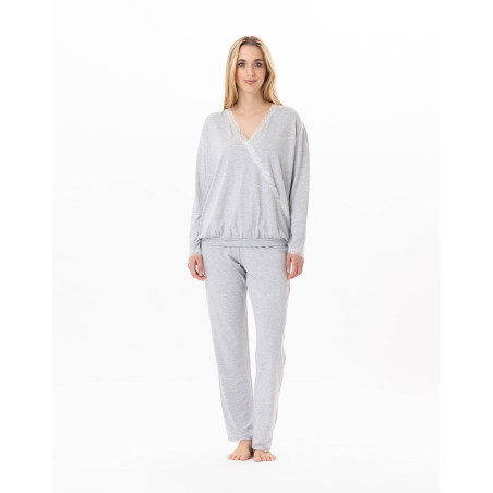 Pyjama en viscose SUBLIME 802 Gris Chine | Lingerie le Chat