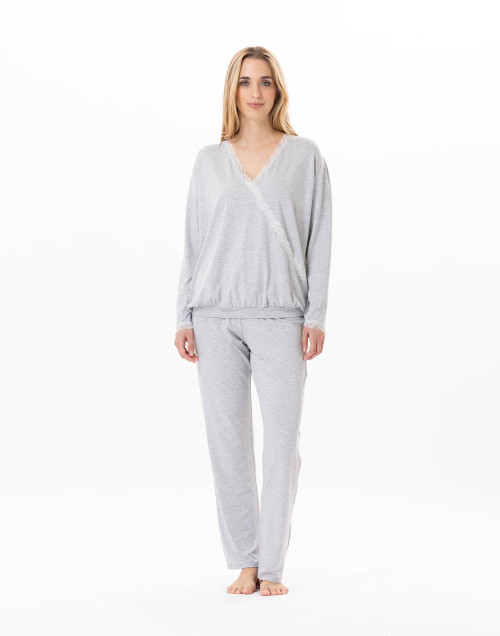 Pyjama en viscose SUBLIME 802 Gris Chine | Lingerie le Chat